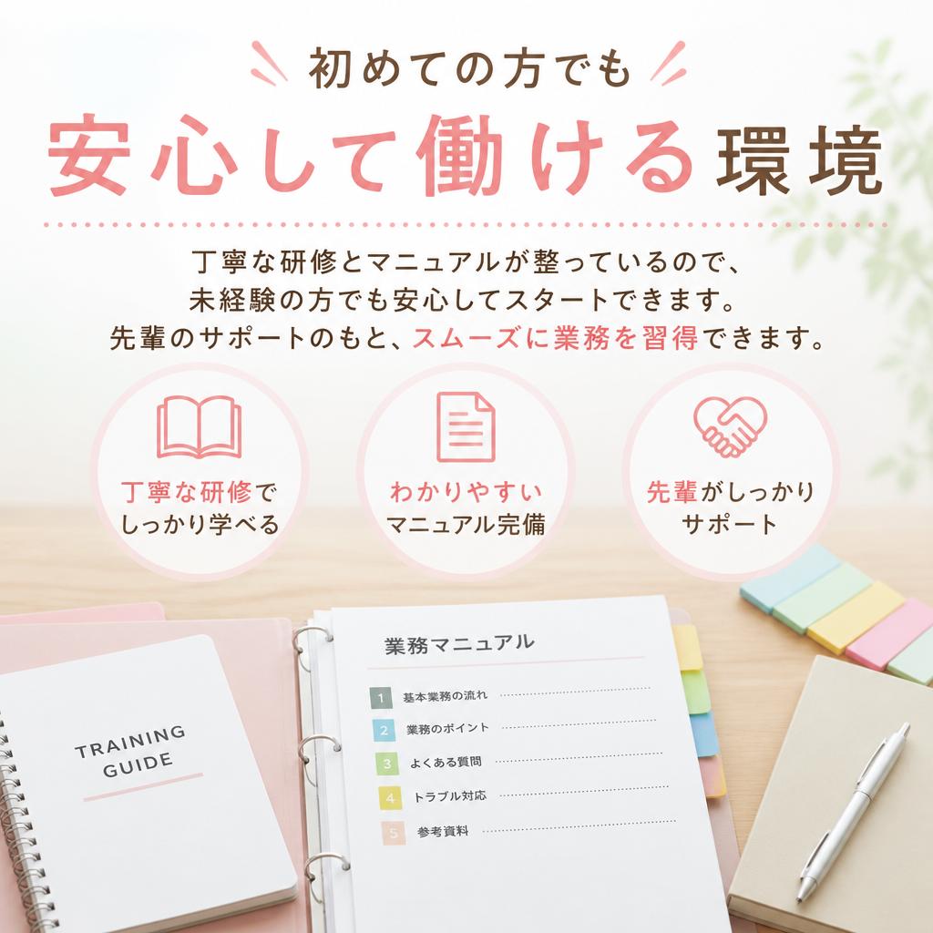充実したサポート体制で未経験者も安心