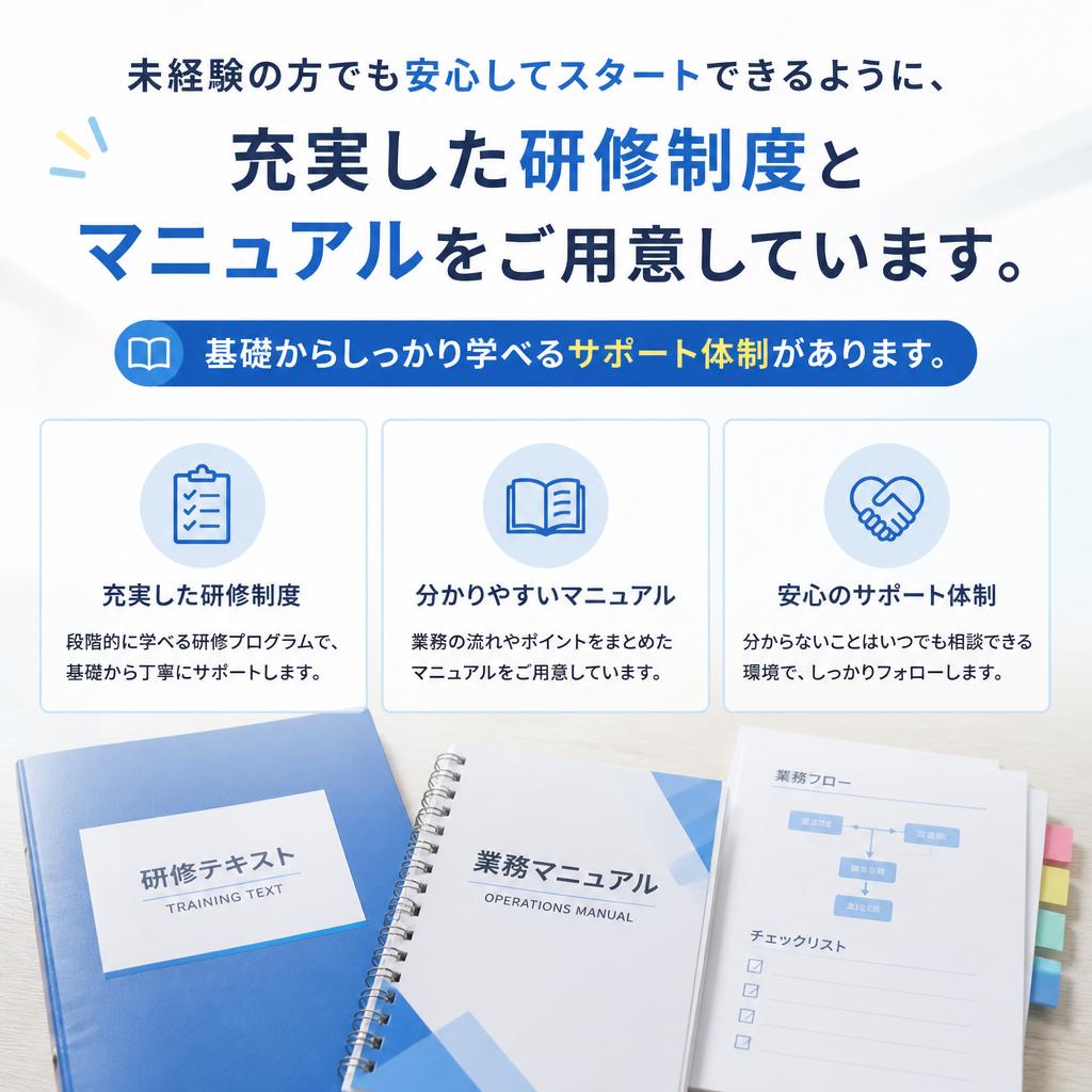 未経験歓迎の充実した研修